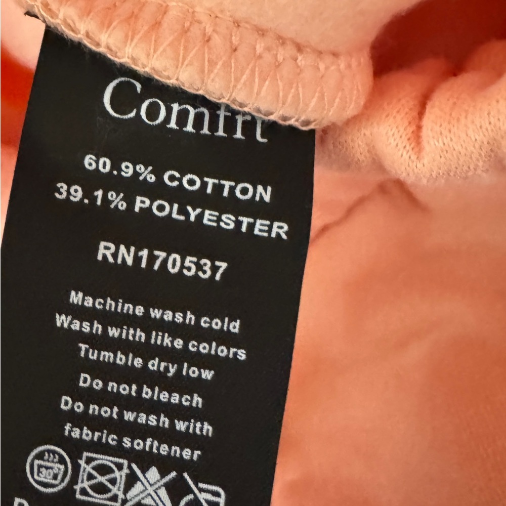 Comfrt Pastel Edit Sweatpants Peach Joggers Medium Cozy Viral TikTok - Picture 7 of 8